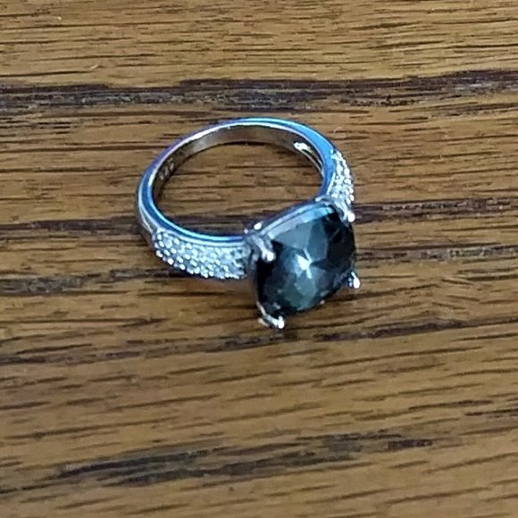 New Black Sapphire 925 Sterling Silver Ring - Picture 2 of 3